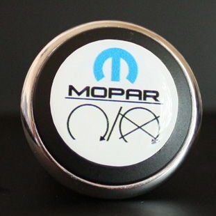 3D Start Button Decal Overlay White Blue Mopar Image - Click Image to Close